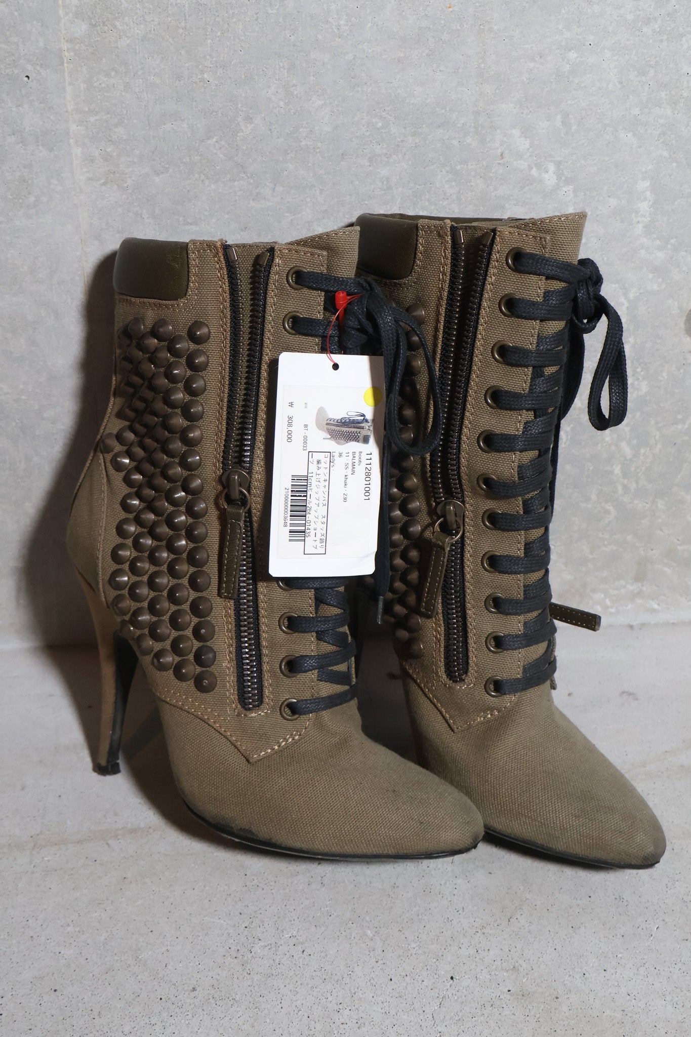Balmain SS10 Studded Lace Heels
