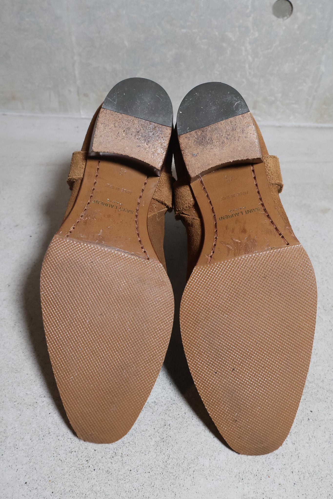 Saint Laurent Paris AW16 Suede Harness Wyatt Boots