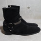Saint Laurent AW13 Suede Chain Harness Boots