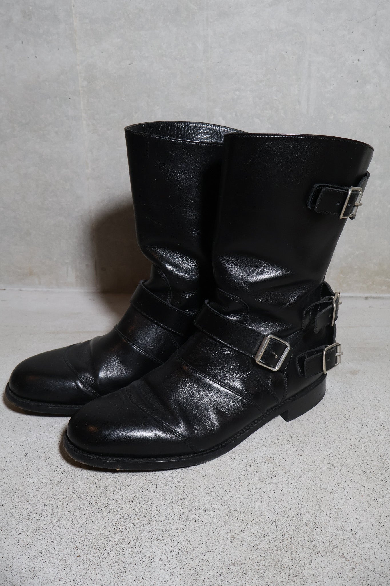 Balmain AW12 Campaign Buckled engineer boots Boots