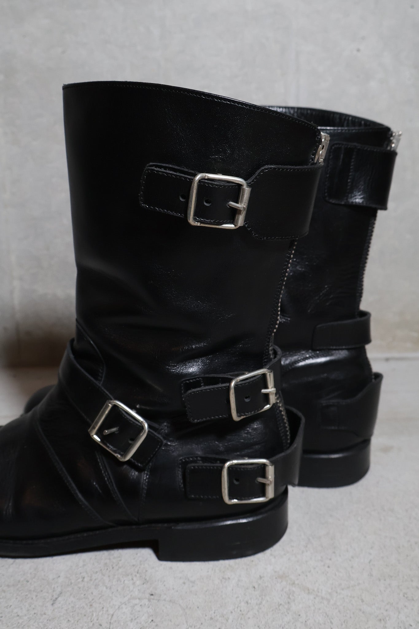 Balmain AW12 Campaign Buckled engineer boots Boots