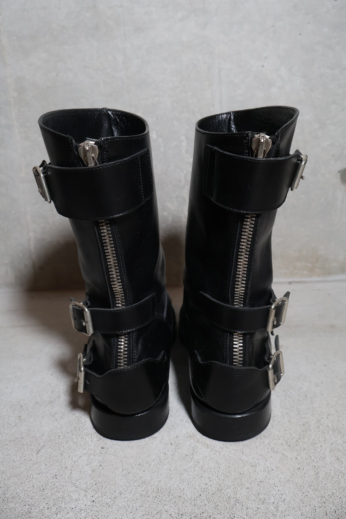 Balmain AW12 Campaign Buckled engineer boots Boots