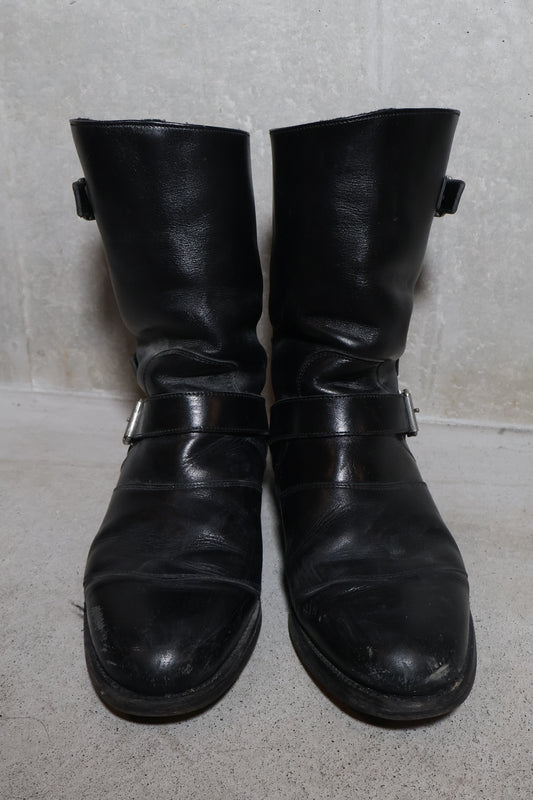 Balmain AW12 Campaign Buckled Shearling Engineer Boots
