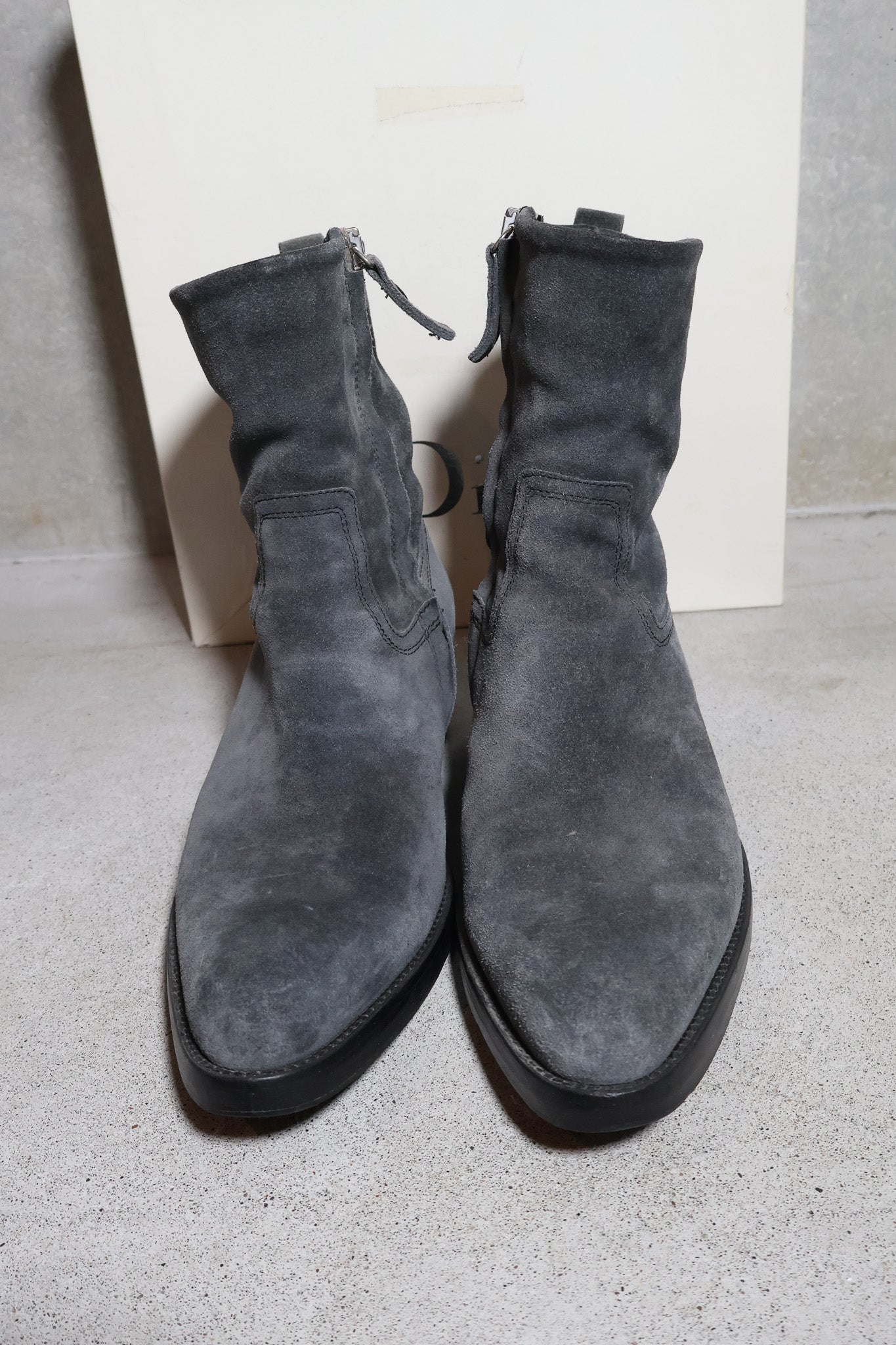 Dior Homme AW06 Suede Cuban Heel Western Boots