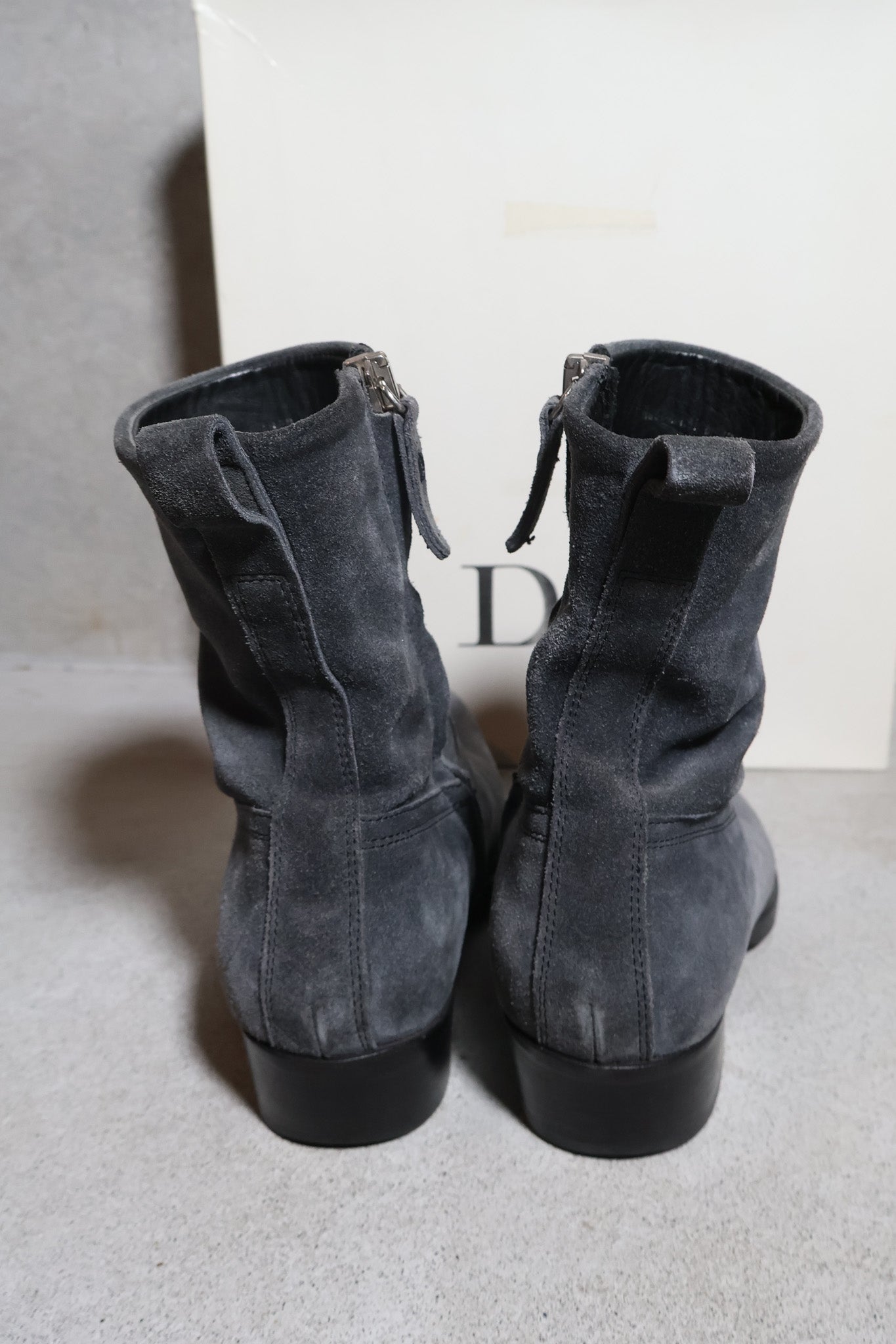 Dior Homme AW06 Suede Cuban Heel Western Boots