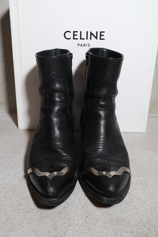 Celine SS22 Cosmic Cruiser Berlin Metal Toe Cap Western Boots