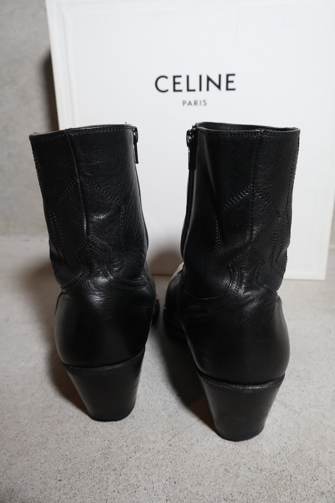 Celine SS22 Cosmic Cruiser Berlin Metal Toe Cap Western Boots