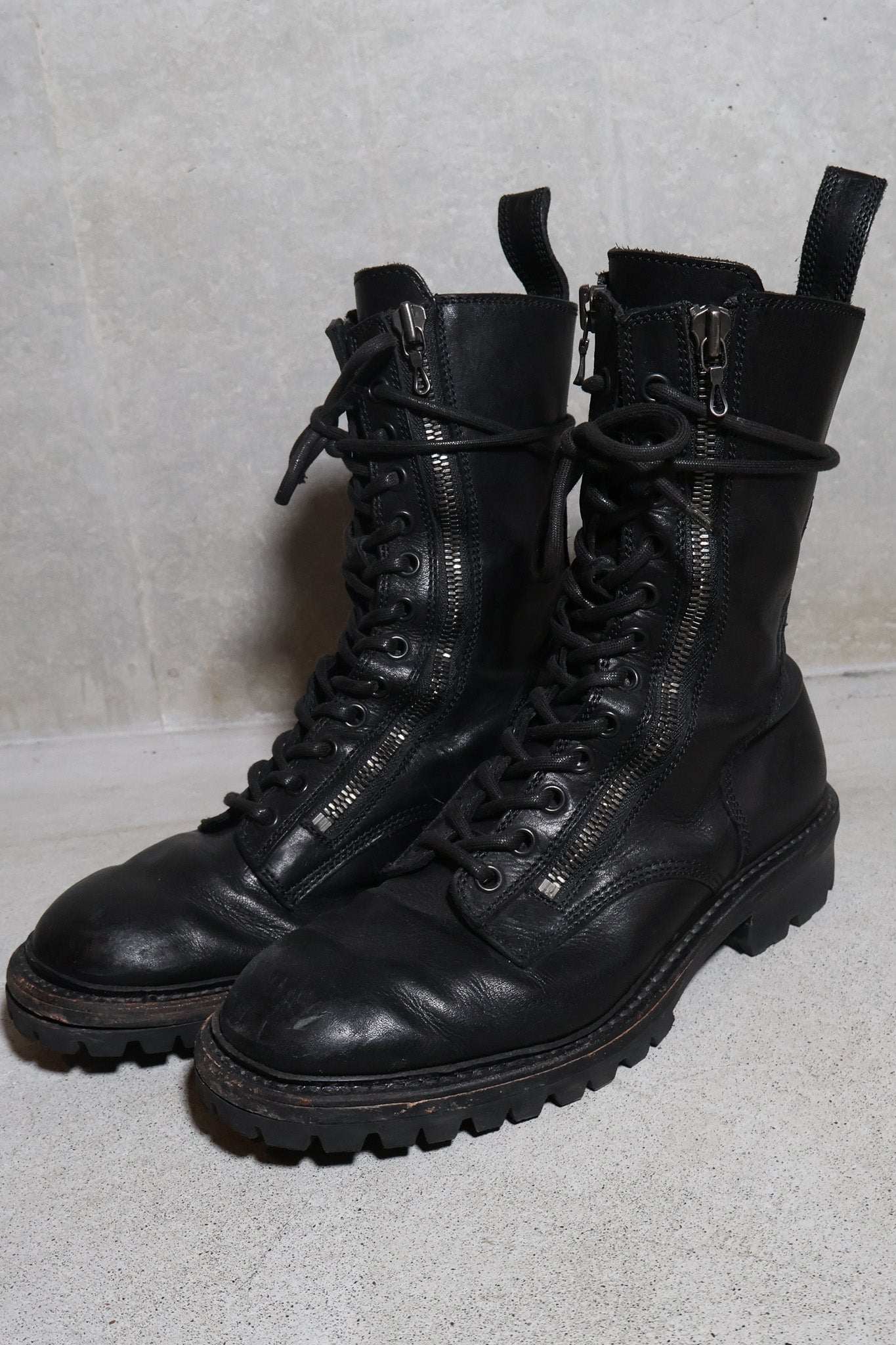 Julius SS14 Double Zip Combat Boots