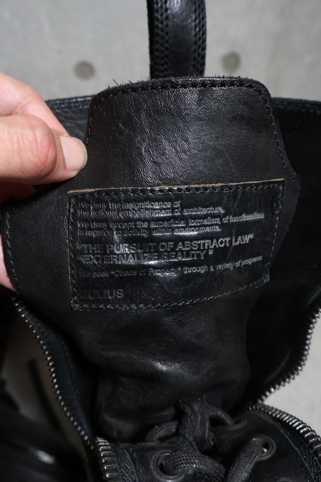Julius SS14 Double Zip Combat Boots
