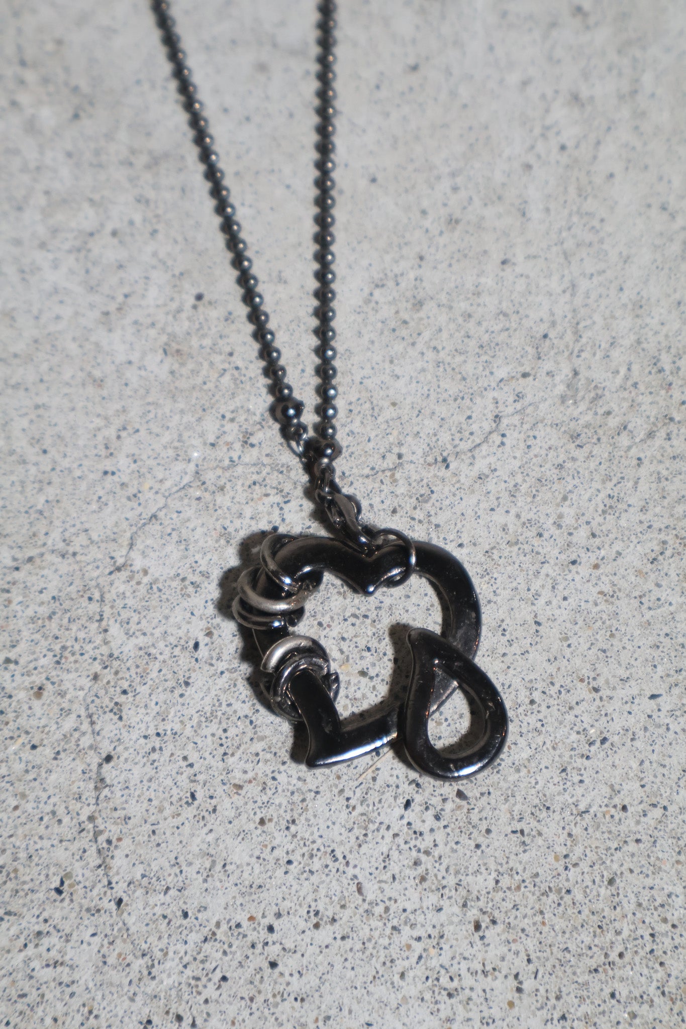 Number (N)ine AW03 Touch Me I'm Sick Crying Heart Necklace