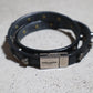 Saint Laurent SS20 Double Wrap Leather Screw Stud Bracelet