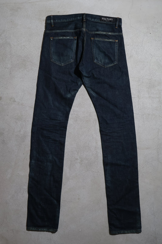 Balmain SS13 J-Cut Washed Denim