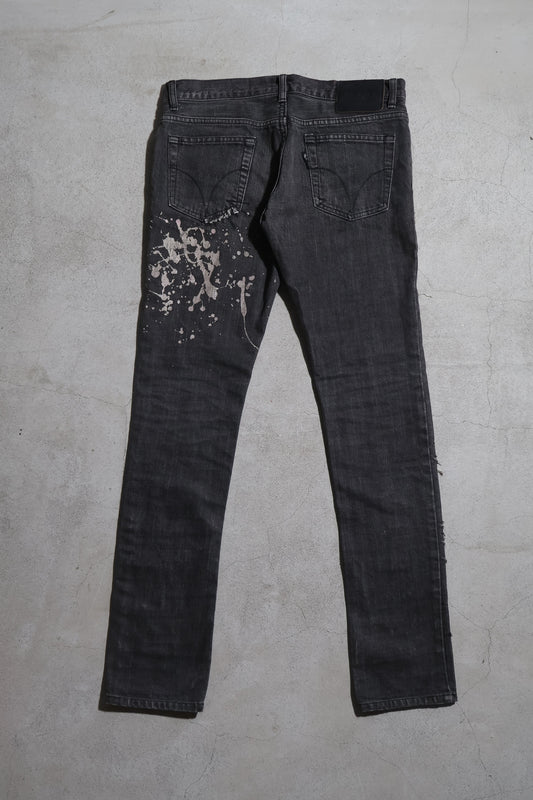 Hysteric Glamour Paint Splatter Crash Denim