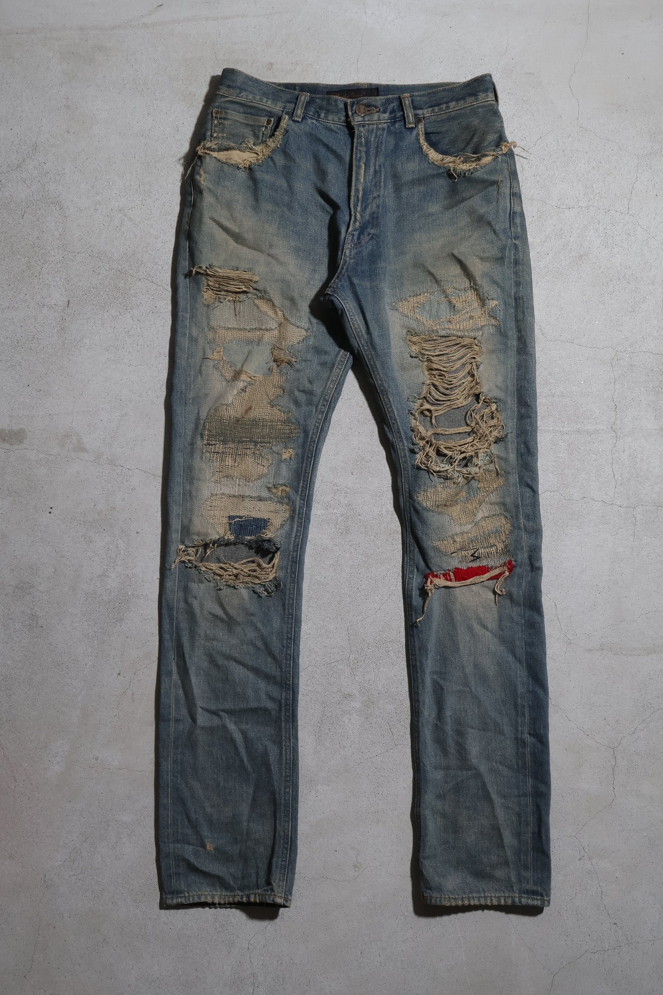 Undercover AW04 But Beautiful Red Yarn Denim