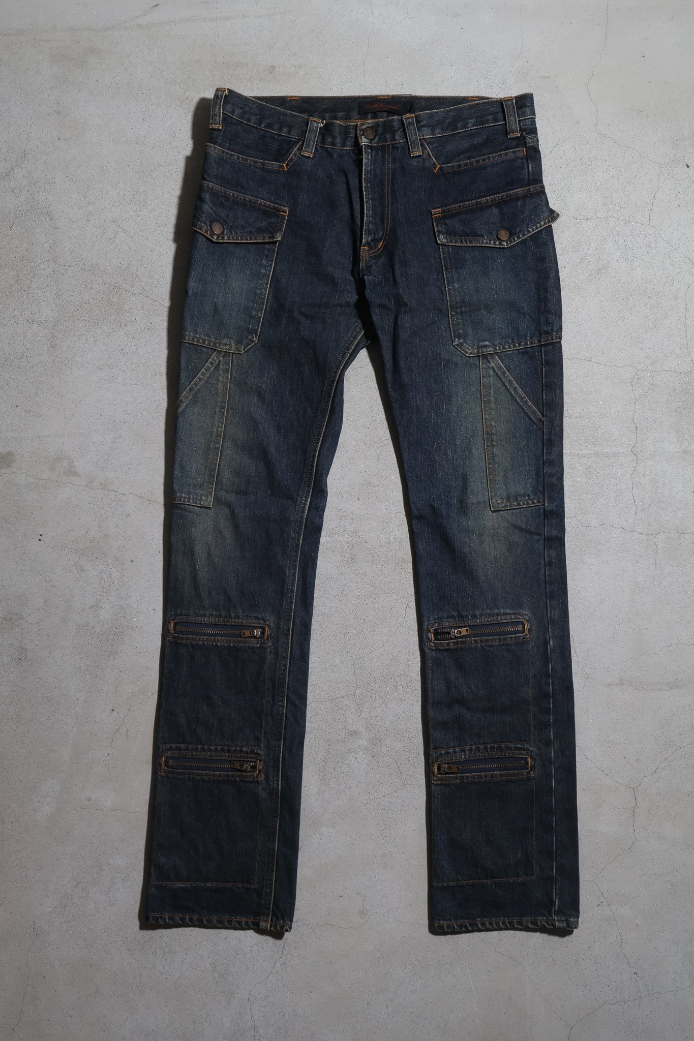 Undercover AW02 Witches Cell Division Multi Zipper Cargo Denim