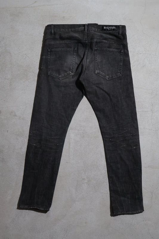 Balmain AW11 Distresed Whiskered Denim