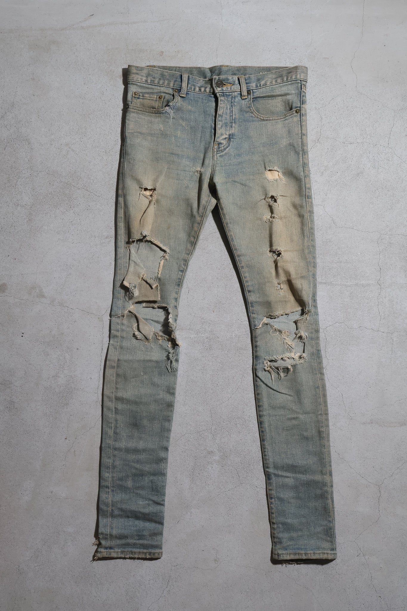 Saint Laurent AW13 Mudwash Crash Denim
