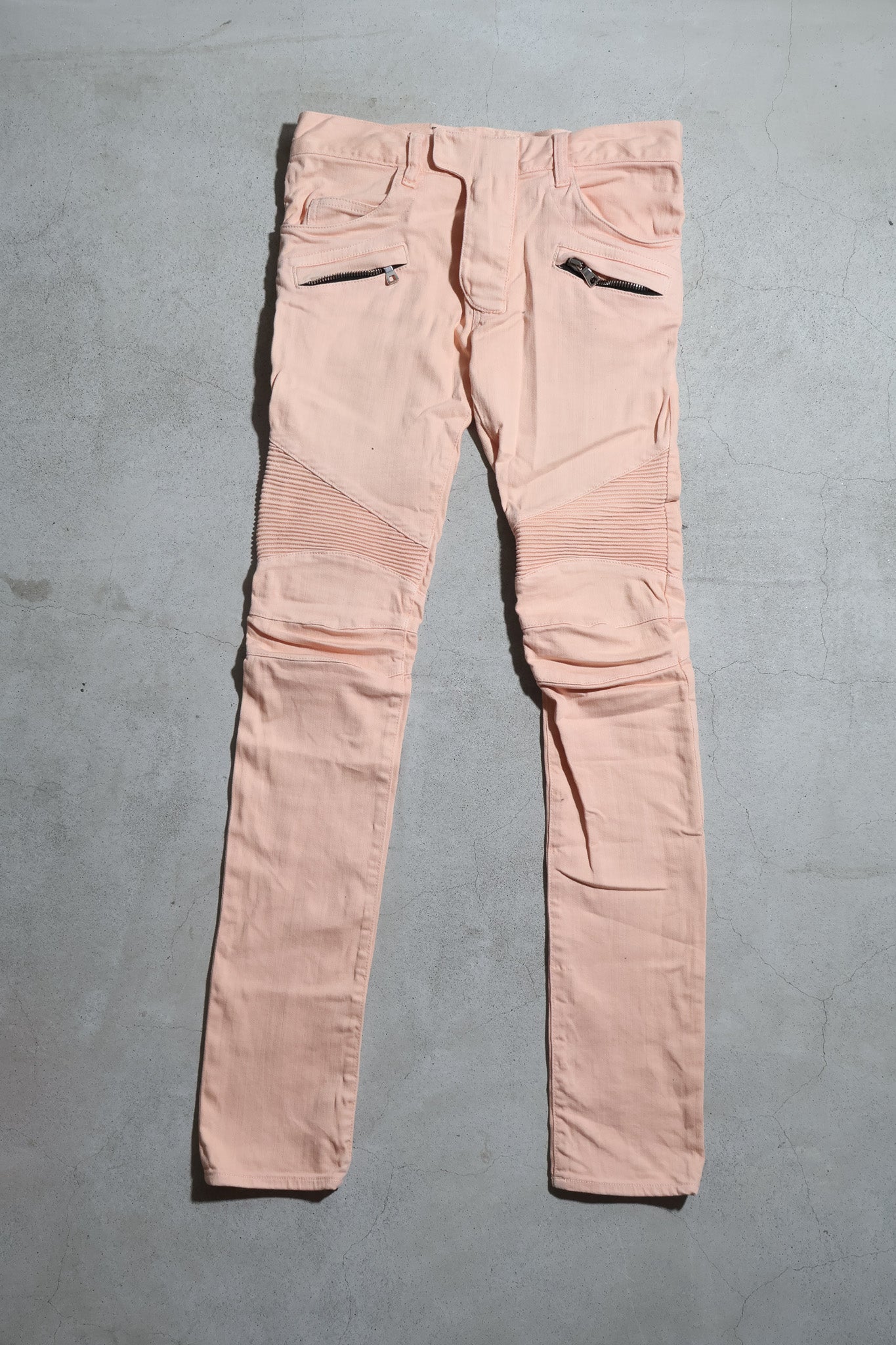 Balmain SS12 Pink Biker Denim