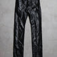 Saint Laurent SS14 Runway Faux Leather D05 Shiny Denim