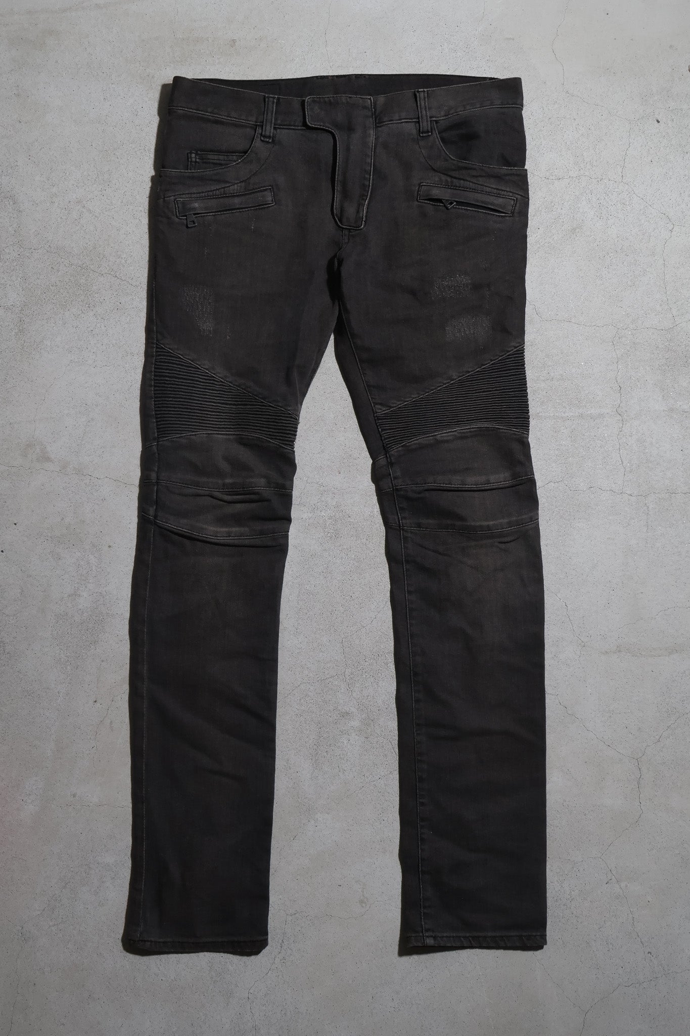 Balmain AW11 Baked Biker Denim