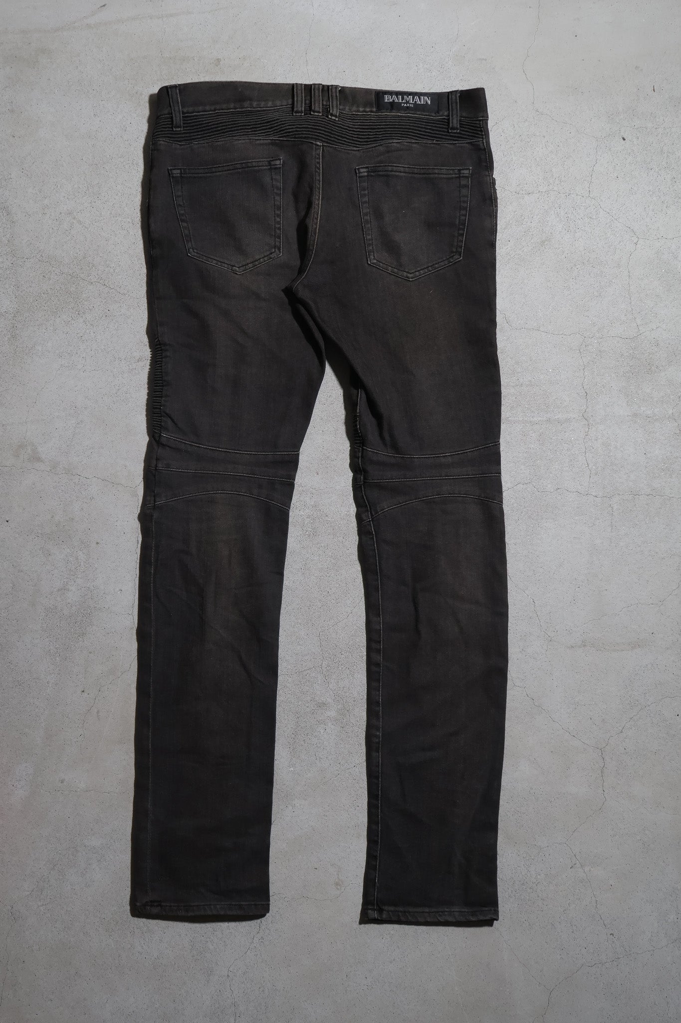 Balmain AW11 Baked Biker Denim