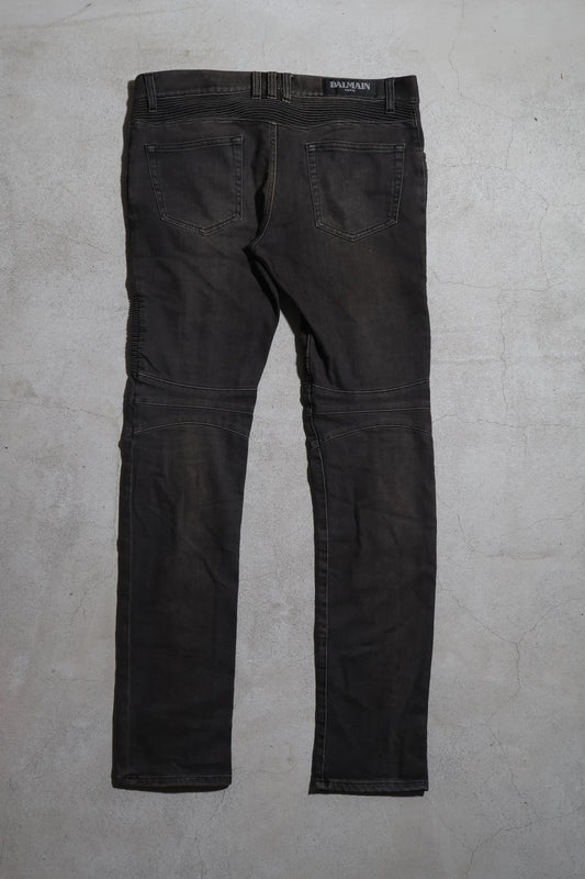 Balmain AW11 Baked Biker Denim