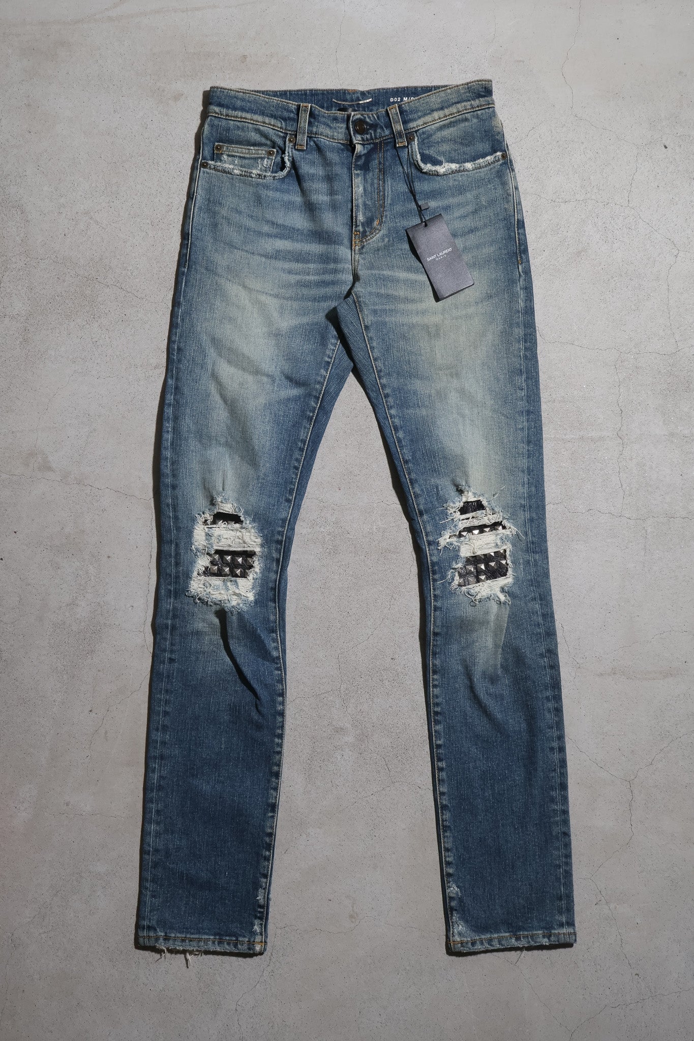 Saint Laurent SS17 Studded Distressed D02 Denim