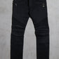 Balmain SS11 Campaign Eagle Coin Biker Denim