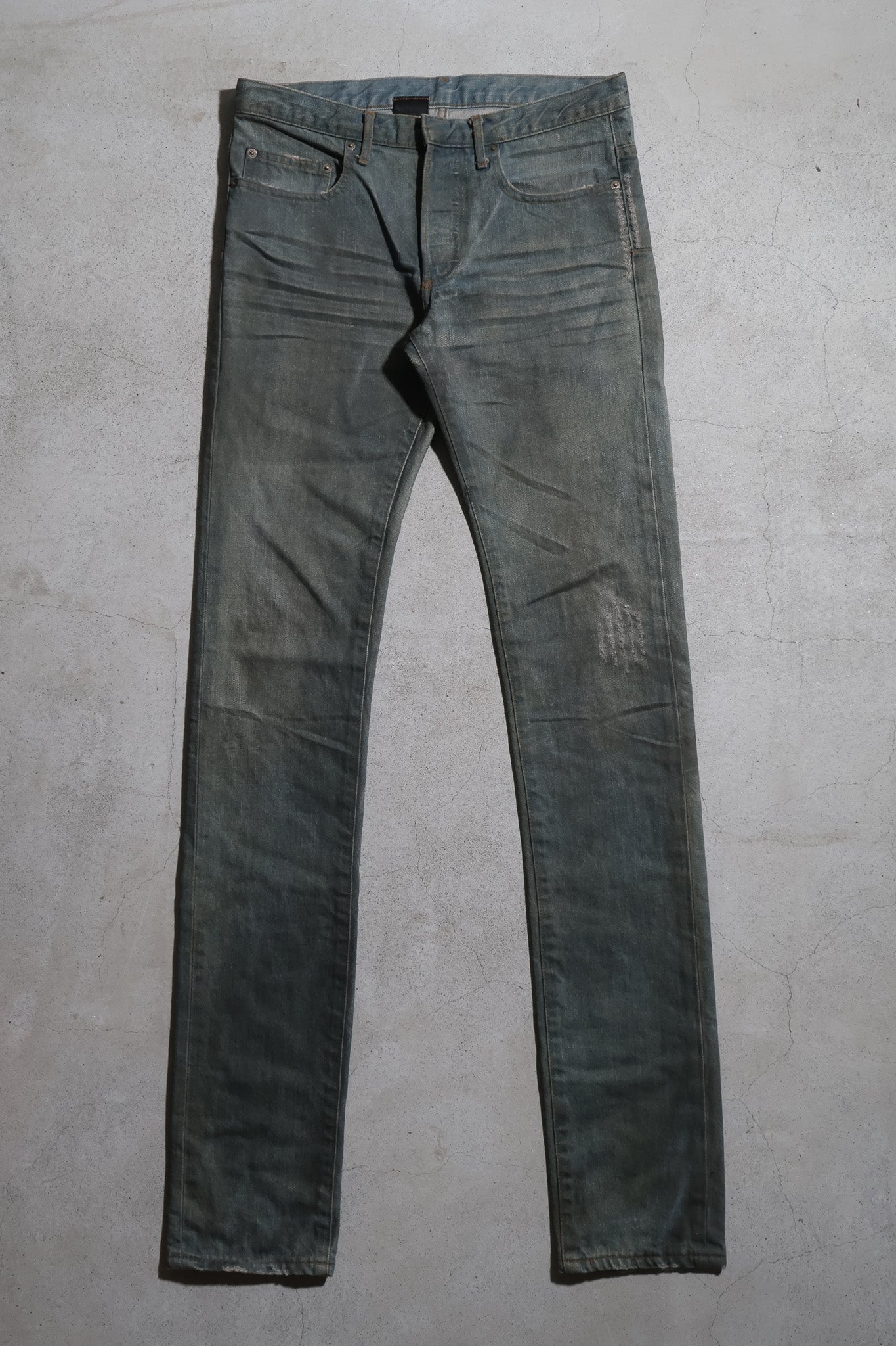 Dior Homme SS04 Strip Dirty Bleu Clair Denim