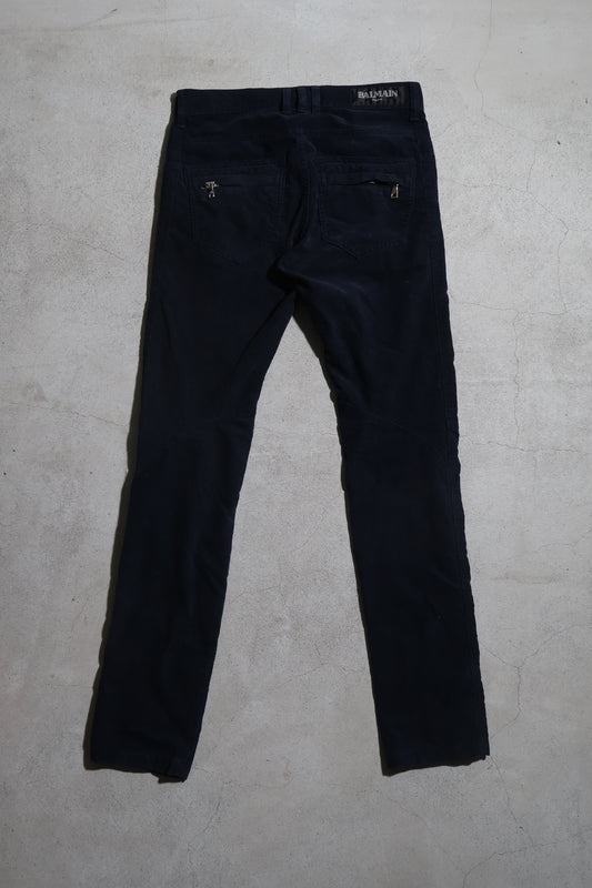 Balmain AW12 Corduroy Biker Denim