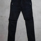 Balmain AW12 Waxed Quilted Biker Denim