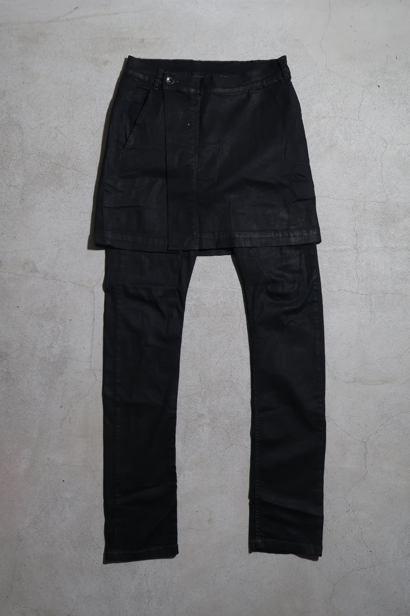 Rick Owens SS14 Waxed Kilt Denim