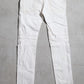 Balmain SS14 Contrast Stitch Distressed Biker Denim