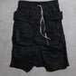 Rick Owens SS19 Creatch Waxed Drop Crotch Cargo Shorts