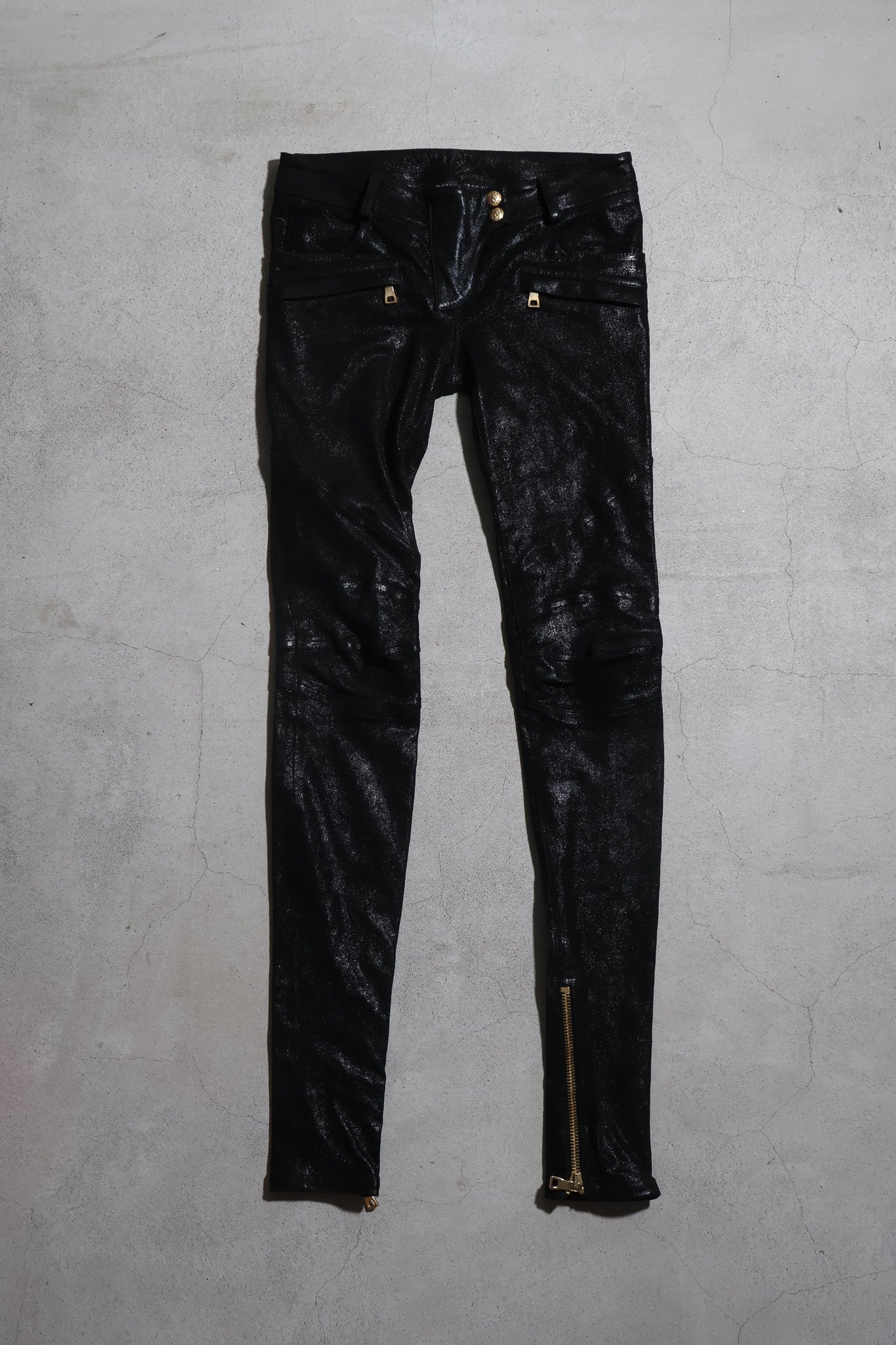 Balmain AW12 Waxed Leather Pants