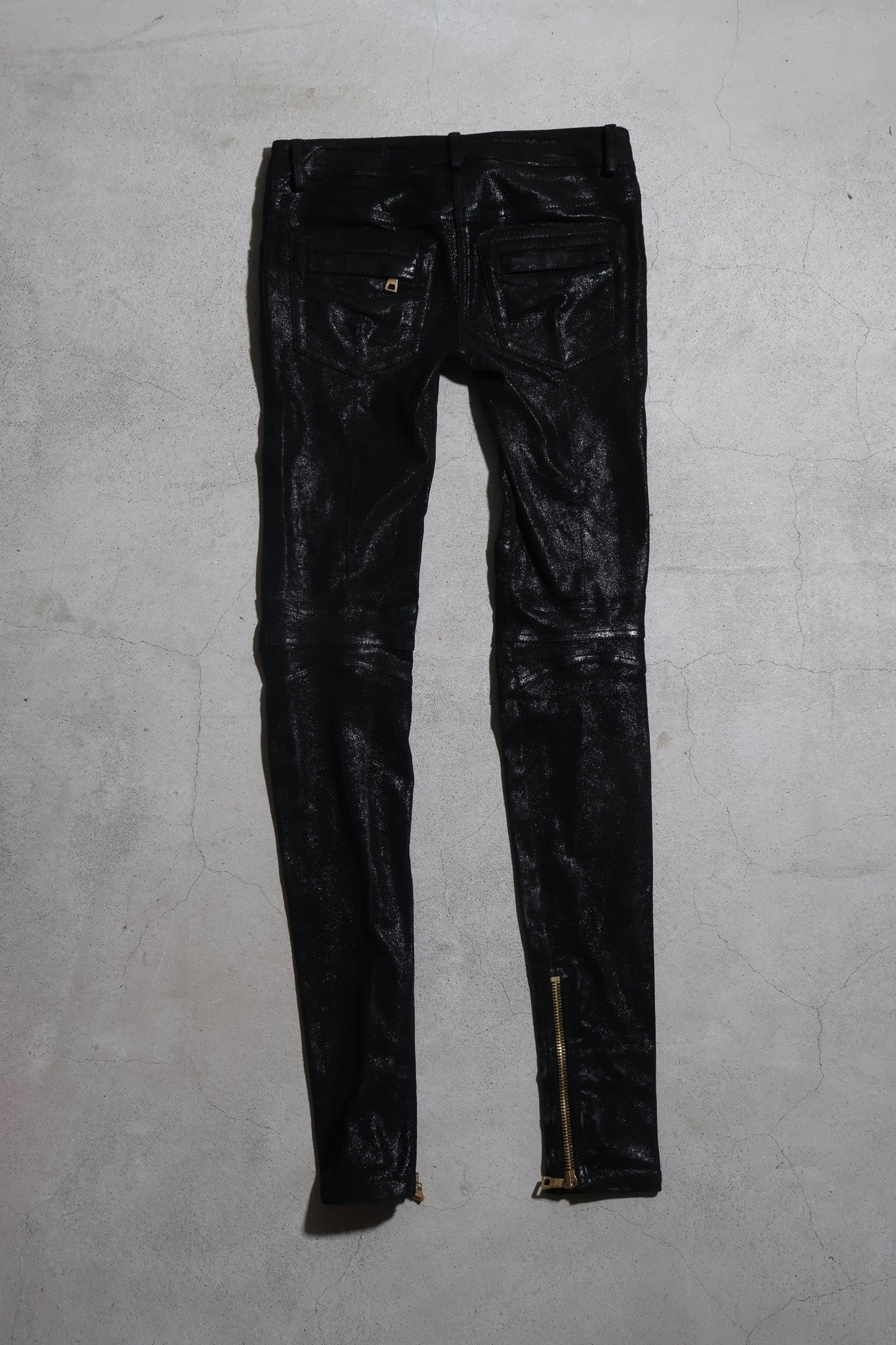 Balmain AW12 Waxed Leather Pants
