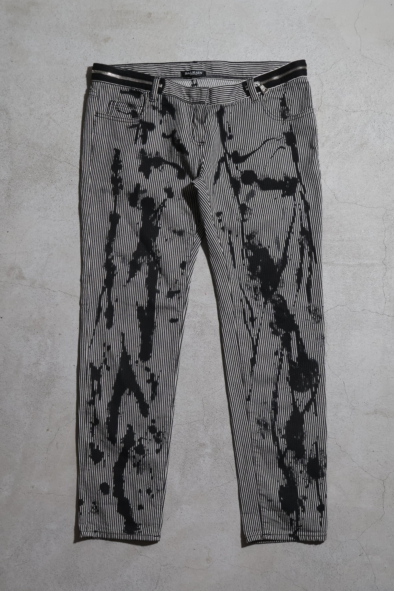 Balmain SS11 Runway Paint Splatter Denim