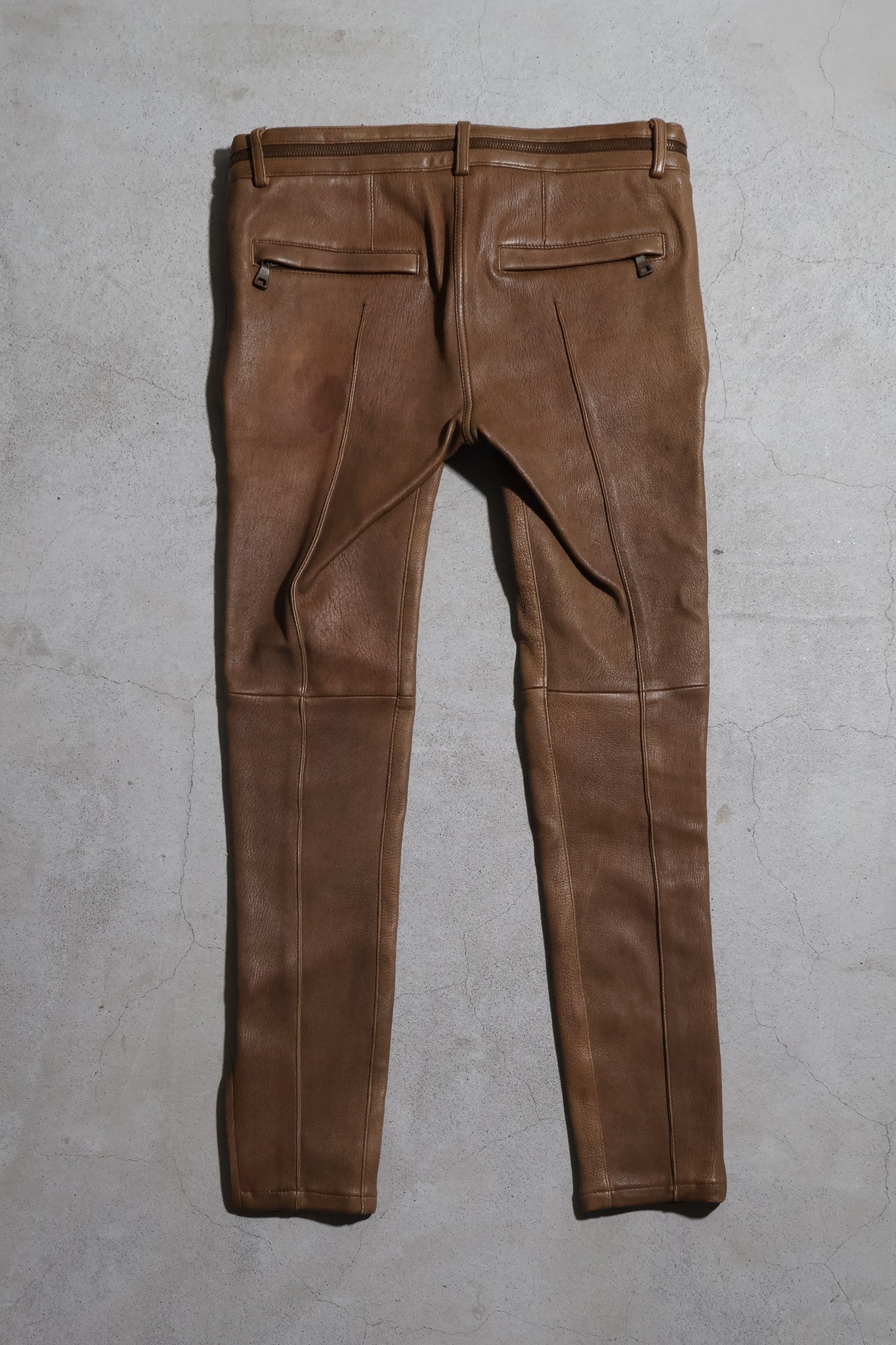 Balmain SS11 5 Zip Leather Pants