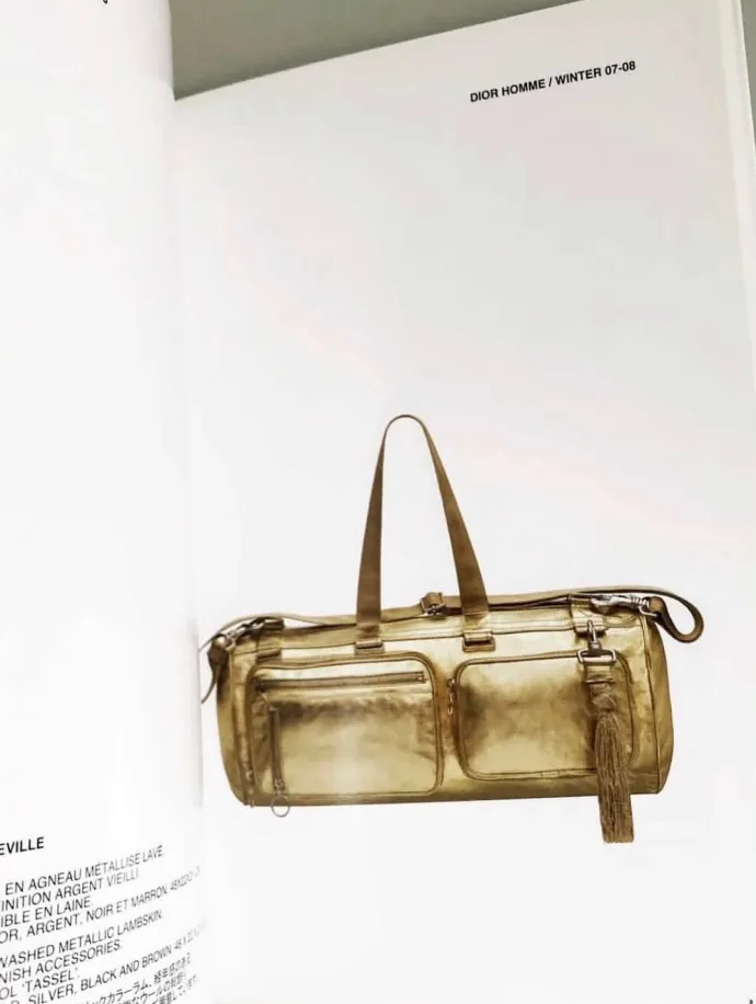 Dior Homme SS07 Gold Deville Duffle Bag