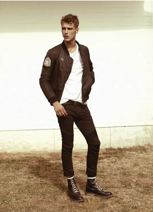 Balmain SS11 Campaign Eagle Coin Biker Denim