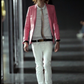 Dior Homme SS05 Runway Pink Leather 1B Blazer