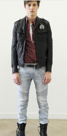 Balmain SS11 Campaign Eagle Pin Leather Jacket