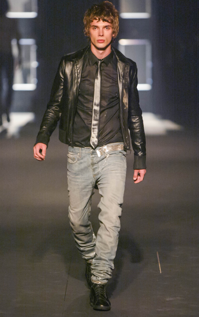 Dior Homme SS04 Strip Runway Bleu Clair Denim
