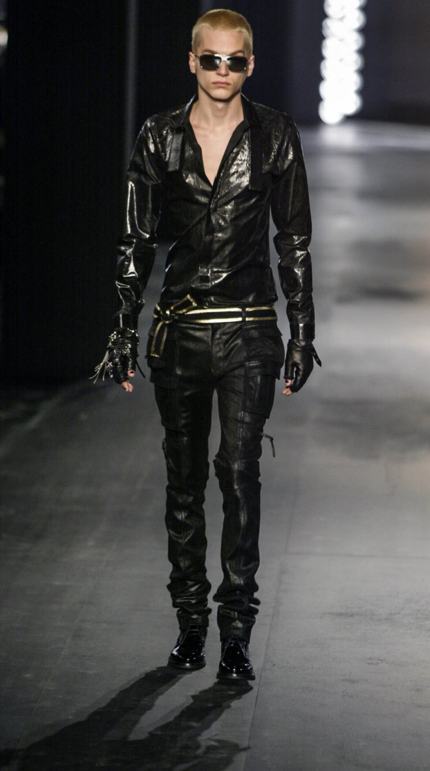 Dior Homme AW03 PVC Luster Runway Cargo Pants