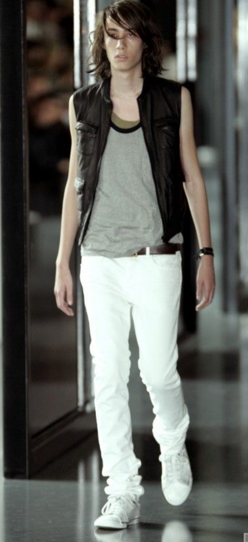 Dior homme SS05 Runway White Whiskered Denim