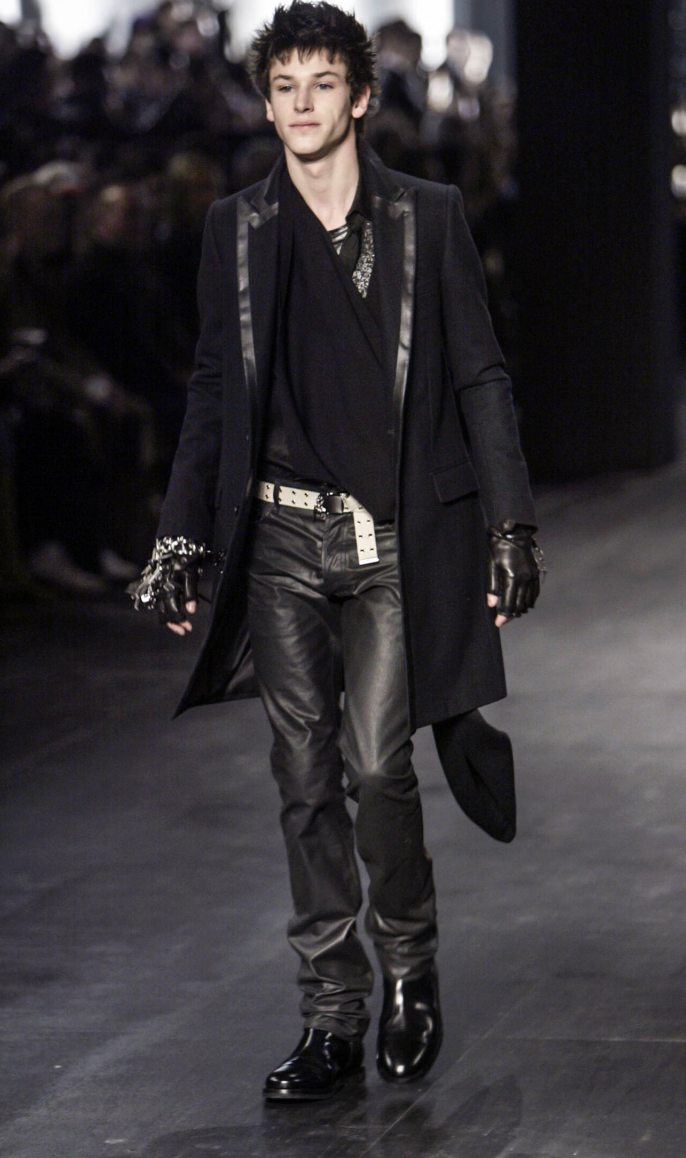 Dior Homme AW03 Luster Runway Black Clawmark Denim