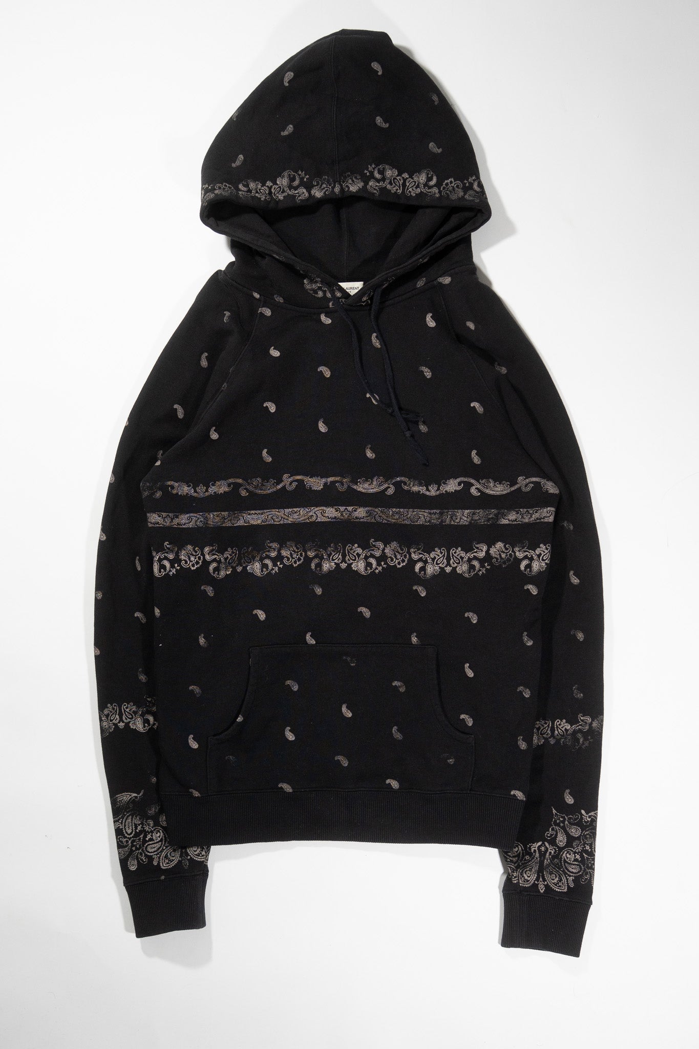 Saint Laurent Paris SS19 Paisley Hoodie