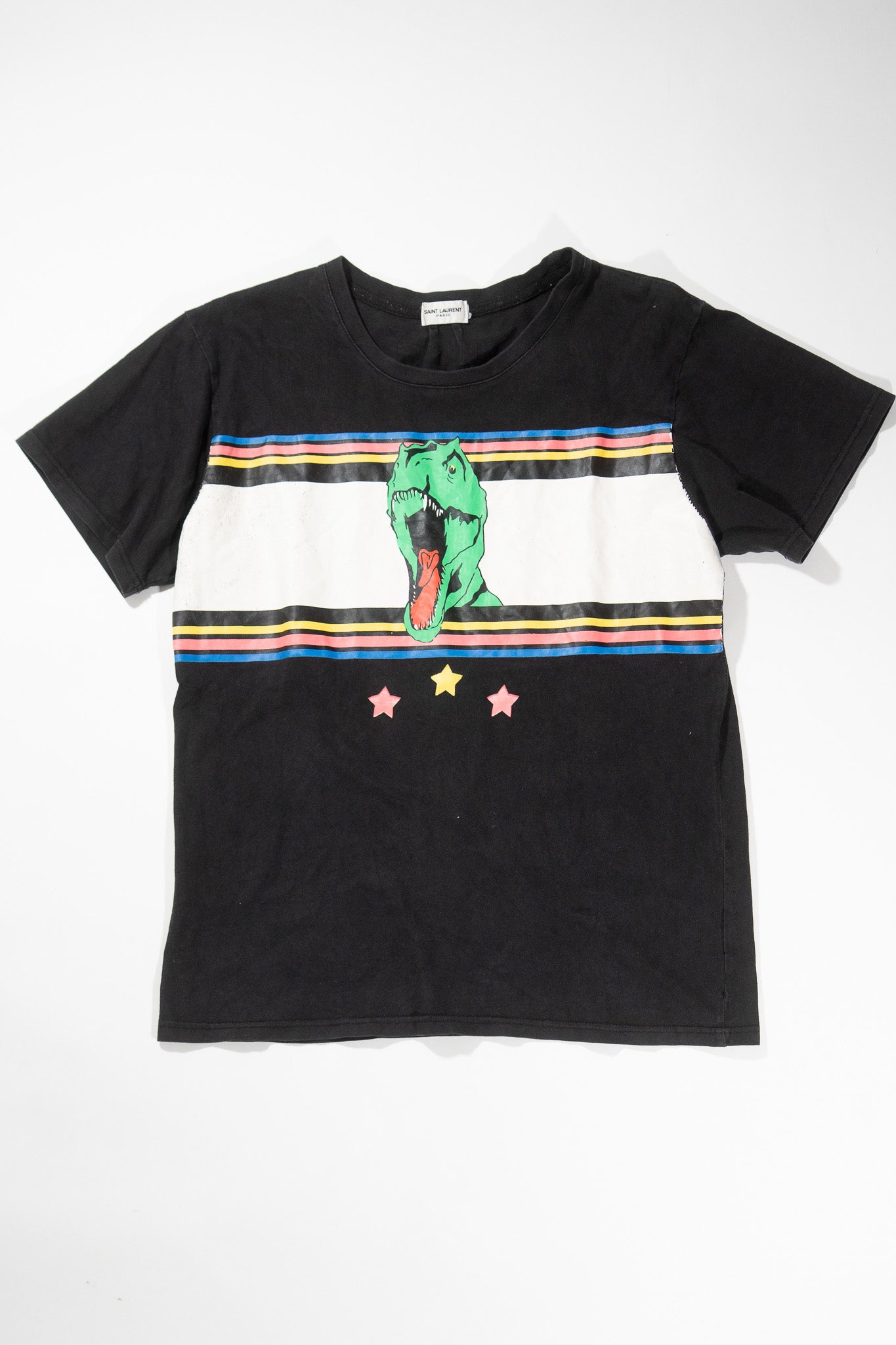 Saint Laurent Paris SS16 Surf Sound Dinosaur Shirt