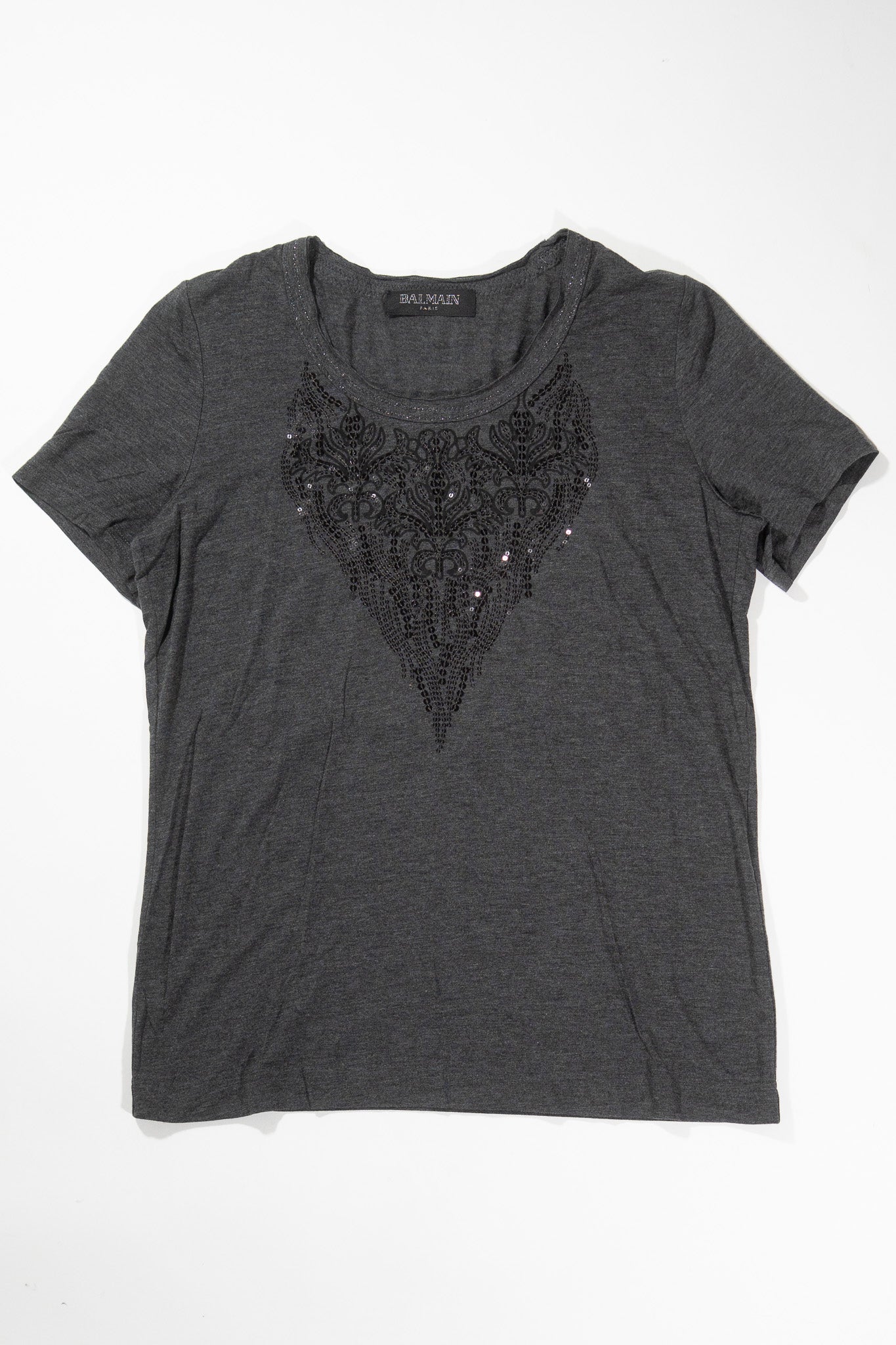 Balmain Crystal Embellished Tee