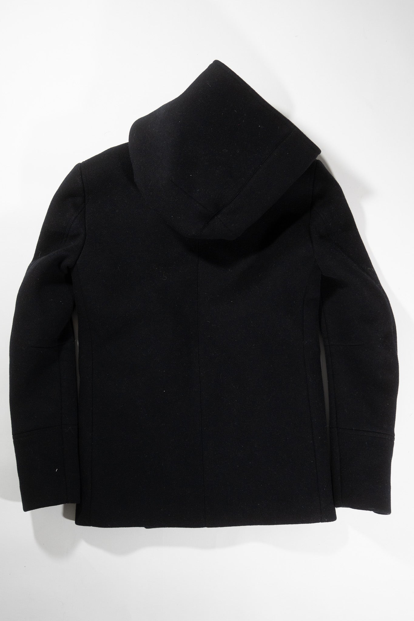 Balmain AW15 Hooded Wool Coat